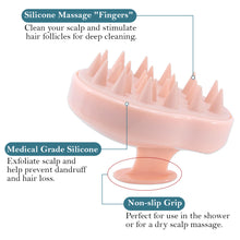 Load image into Gallery viewer, Peach Scalp Massager - Soft and Flexible