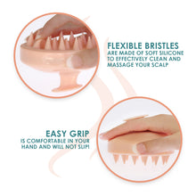 Load image into Gallery viewer, Peach Scalp Massager - Soft and Flexible