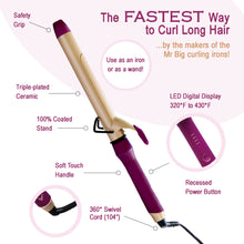 Load image into Gallery viewer, Goddess Iron - XL Digital Curling Iron with Built-in Memory, Multiple Settings, and Dual Voltage