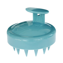 Load image into Gallery viewer, Scalp massager for hair growth and massaging scalp.  Reduces hair loss and stimulates hair follicles. Aqua color. Use wet or dry. Flexible soft massagers with medium flexibility for maximum massage!