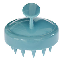 Load image into Gallery viewer, Scalp massager for hair growth and massaging scalp.  Reduces hair loss and stimulates hair follicles. Aqua color. Use wet or dry. Flexible soft massagers with medium flexibility for maximum massage!
