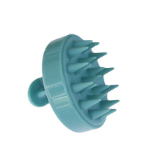 Load image into Gallery viewer, Scalp massager for hair growth and massaging scalp.  Reduces hair loss and stimulates hair follicles. Aqua color. Use wet or dry. Flexible soft massagers with medium flexibility for maximum massage!